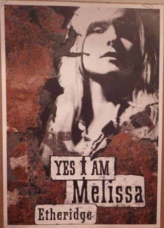 Music Poster Melissa Etheridge Yes I Am 1993 23x35 " Uk Album Import Nos