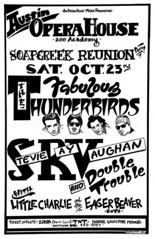 1982 Stevie Ray Vaughan Austin Texas Concert Poster