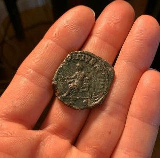 Rare Emperor Hostilian Ancient Roman Coin Sestertius 251ad Apollo Ric214 13.  9g