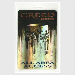 Creed 2010 Concert Full Circle Tour Laminated Backstage Pass All Access