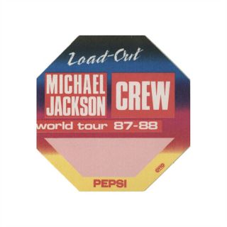 Michael Jackson Authentic 1987 Bad Tour Satin Cloth Backstage Pass Vintage
