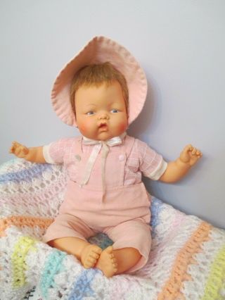 Wonderful Vintage Vinyl & Cloth Thumbelina Baby Doll By Ideal Toy Corp.