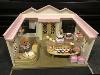 Calico Critters Sylvanian Families Village Cake Shop Bakery Retired