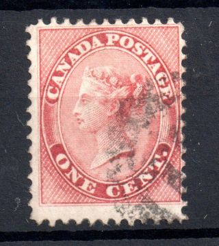 Canada 1859 Qv 1c Rose Fine Sg29 14 Ws18099