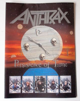 Anthrax Persistence Of Time Tour Programme/poster