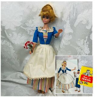 Vintage Barbie In Holland Outfit - 0823 Complete - 1964 - Doll Not Incl