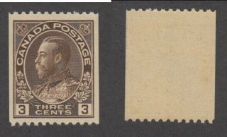 Mnh Canada 3 Cent Kgv Admiral Coil Stamp 134 (lot 16578)