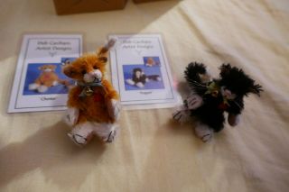 Deb Canham Chester And Poppet Miniature Mohair Cats
