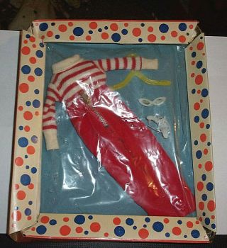 Vintage Barbie Clone Babs Walking The Dog Outfit,  British Crown Colony,  W/box