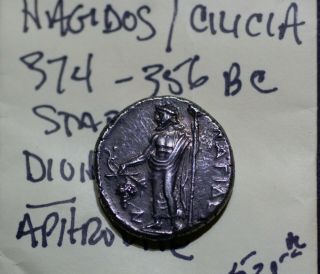 Nagidos,  Cilicia,  374 - 356 Bc,  Silver Stater,  Dionysus,  Aphrodite,  Ancient Greek