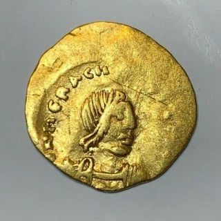 Ancient Byzantine Gold Coin Heraclius.  Tremissis 610 - 641 A.  D.  Scarce Coin