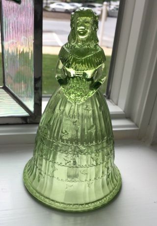 Vintage Imperial Glass Southern Belle Colonial Lady Light Lime Green 6 " Bell