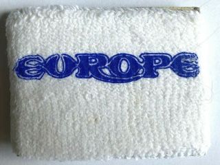 Europe - Old Og Vtg 1980`s Printed Sweatband Wristband Tempest Final Countdown