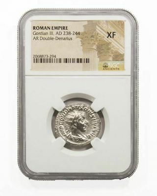 Roman Silver Antoninianus Of Gordian Iii (ad 238 - 244) Ngc (xf)