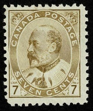 Canada Stamp Scott 92 7c King Edward Vii 1903 Very Lh Og