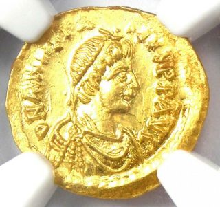 Anastasius I Av Tremissis Gold Coin 491 - 518 Ad - Ngc Choice Ms (ch Unc)