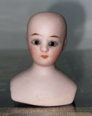 Antique Bisque German Simon & Halbig Tiny Glass Eye Doll Head Mold 1160