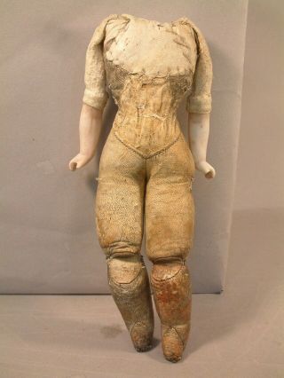 Rare Small 8.  5 " Antique German Kid And Bisque Body Look