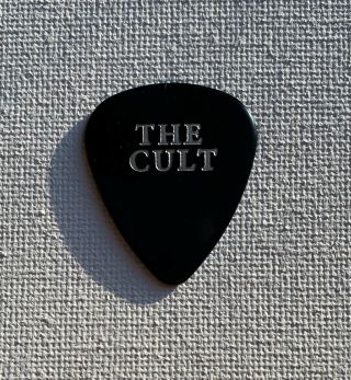 The Cult - Billy Duffy 2001 Tour Issued Signature Guitar Pick Black Silver