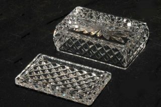 Vintage Nachtmann Bleikristall 24 Lead Crystal Covered Cigarette / Trinket Dish