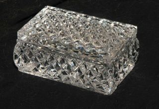 Vintage Nachtmann Bleikristall 24 Lead Crystal Covered Cigarette / Trinket Dish 2