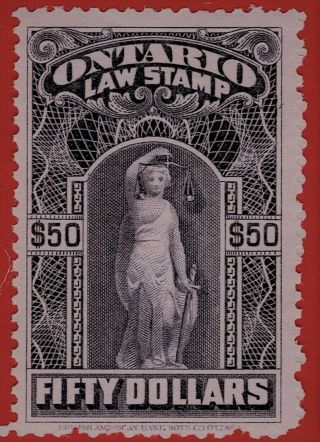 Canada Revenue Ontario Law Stamp Van Dam Ol65 Blue 