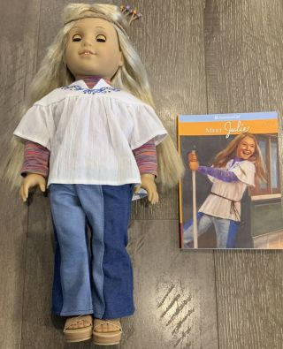 American Girl Doll Julie Albright 18 " With Outfit And Book