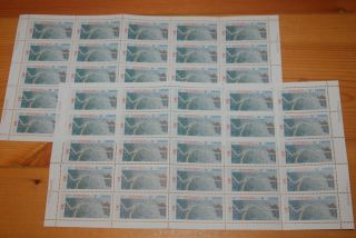 Weeda Canada 1077,  Var Vf Mnh Panes Of 25 With Df & Lf Reverse Gum Sides