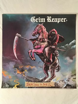 Grim Reaper 1984 Promo Poster See You In Hell Heavy Metal Music