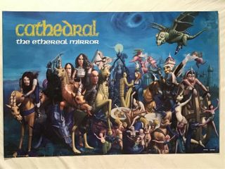 Cathedral 1993 Promo Poster The Ethereal Mirror Doom Metal Music