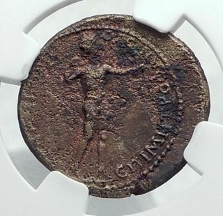 NERO & Mother AGRIPPINA JR 55AD Synaus Phrygia Ancient Roman Coin NGC i80947 2