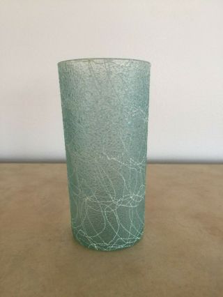 Color Craft Shat - R - Pruf Spaghetti String Tall Drink Glass 12 Oz Blue Tumbler