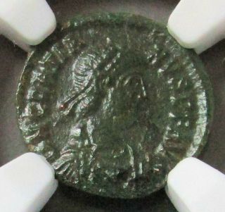 367 - 383 Ad Western Roman Empire Gratian Ae4 (nummus) Coin Ngc Choice Extra Fine