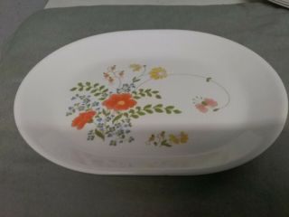 Vintage Corelle Wildflower 12 1/4 " Oval Serving Platter Plate