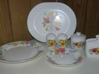 Guc Corelle Corning Summer Blush Replacement Dish Plate S&p Napkin Platter Cup