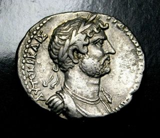 Hadrian.  Exquisite Rare Ar Tetradrachm Ad 130/1.  Ancient Roman Silver Coin.