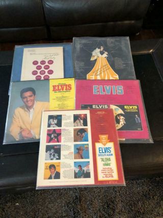 SET OF 5 ELVIS PRESLEY 1970 ' S LP RECORDS AND COVERS 2