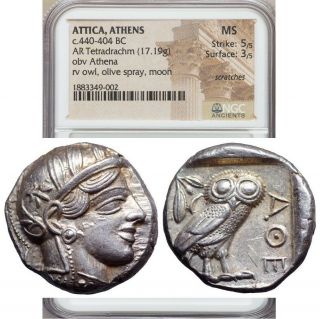 Athens Athena Owl Tetradrachm Ca.  465 - 454 Bc Ancient Greek Attica Coin
