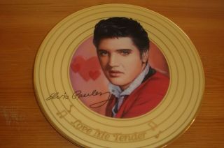 Elvis Presley Bradford Exch " Solid Gold " Plate " Love Me Tender "