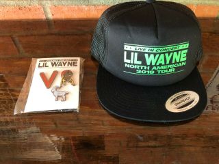 Lil Wayne North American 2019 Tour Snapback Hat And Pin Set.