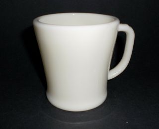 Vintage Fire King Ivory D Handled Mug Milk Glass
