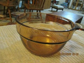 Corning Ware Visions Amber Double Boiler Insert Top France