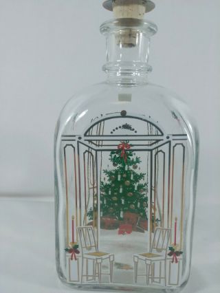 Vintage Holmegaard Of Copenhagen Christmas Bottle / Juleflaske Denmark Decanter