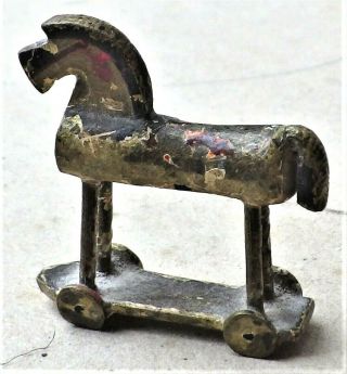 c1920 Cold Painted Bronze Toy Horse Vintage Antique 2
