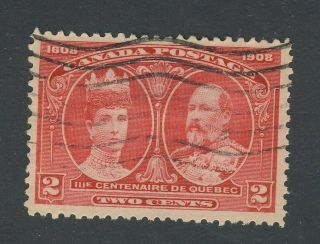 Canada Stamp 1908 Quebec Tercent.  98i - 2c W Hairlines F/vf Guide Value =$55.  00