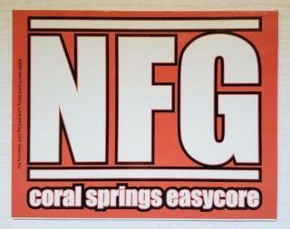 Found Glory - Nfg Coral Springs Easycore 5 " X4 " Sticker 2001 Drive - Thru Blink