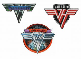 Van Halen : Shield Logo,  Metal Logo & Space Logo Sew /iron On Woven Patch
