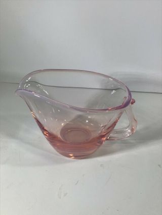 Vintage Fostoria Seascape Pink Opalescent Glass Creamer