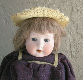 Antique German Bisque Head Doll Kid Leather Body 19 " Tall Bc5