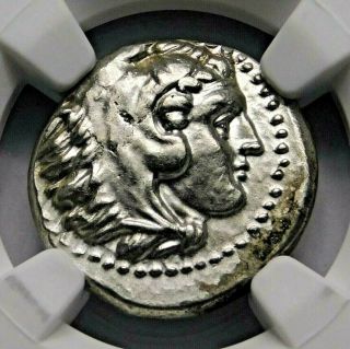 Ngc Ch Au 4/5 - 4/5 Alexander The Great Stunning Lifetime Drachm Greek Silver Coin